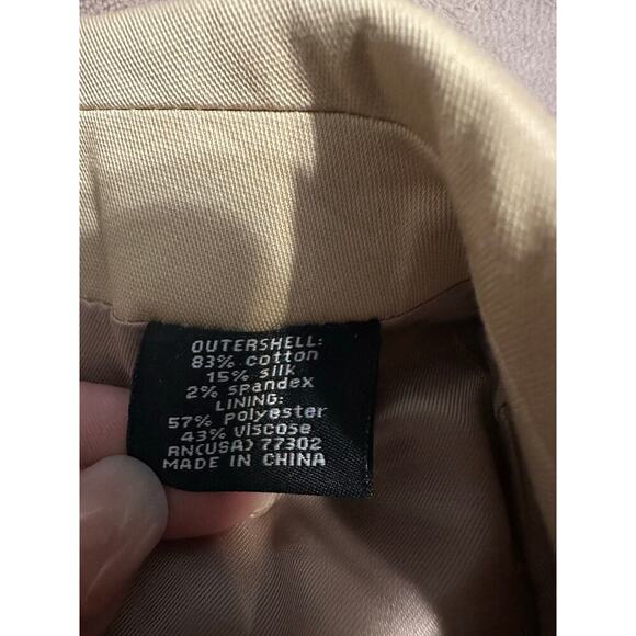 Zara Man Khaki Cotton Silk Blend Blazer Men's Size 40 Stretch Casual Work Office - Picture 5 of 7